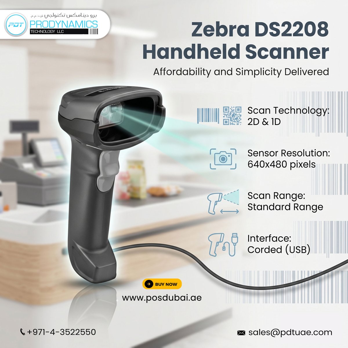 retailerpdxb's tweet image. The Zebra DS2208 barcode scanner adds the benefits of essential 2D imaging at an outstanding value to businesses with minimal investment.  Buy online #Zebra DS2208 #Barcode #Scanner from posdubai.ae
