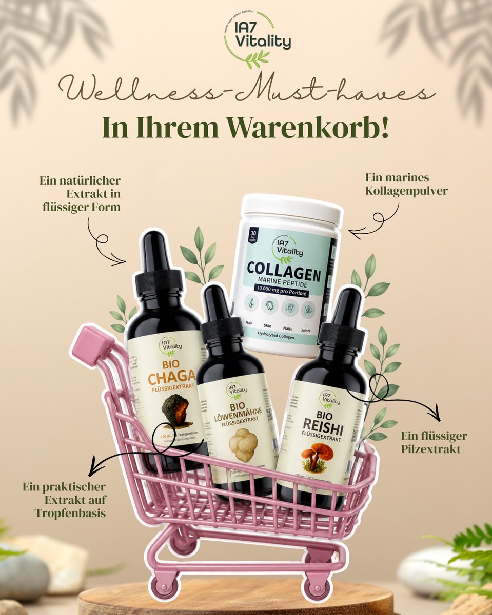 ia7vitality's tweet image. 🛒 Wellness-Must-haves für deine Routine

Praktische Formate für den Alltag:
• Pulver
• Flüssige Extrakte

Jetzt entdecken: ia7vitality.de

#IA7Vitality #Routine