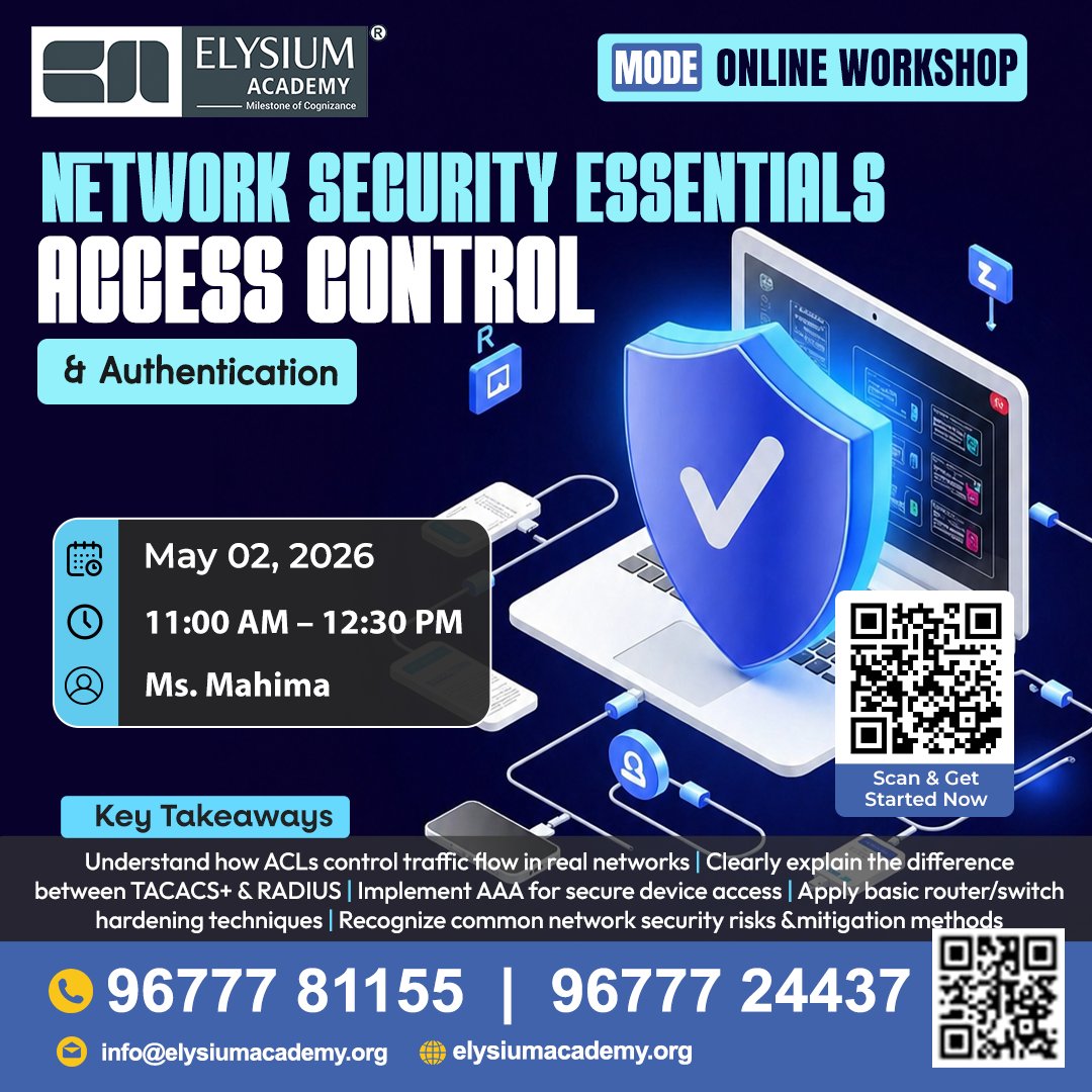 elysiumacademy's tweet image. Want to become a Network Security Expert? 🤓🛡️
👉 Register now: erp.elysium.academy/event_qr/MTEy
#elysiumacademymadurai  #NetworkingBasics #networksecurity #cybersecurity #cybersecuritytraining  #onlineworkshop #careergrowth #digitalsecurity