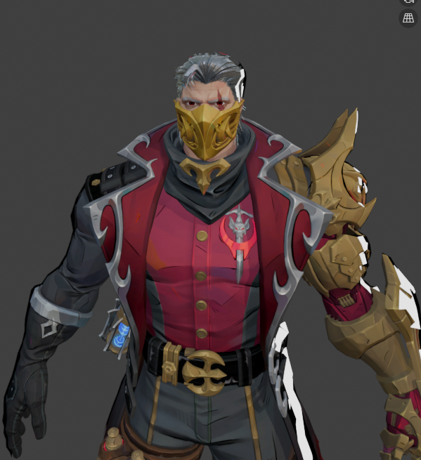 Buckysaim's tweet photo. yeah this skin needed a mask https://t.co/JObRYFaAY8