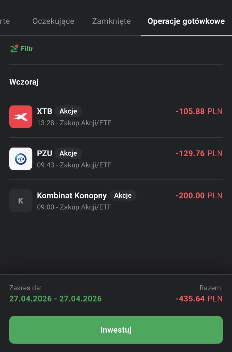 Czubakovic's tweet image. #GPW - #IKE ✅

🗄️ Aktualizacja stanów magazynowych na naszym polskim fintechu #XTB 🇵🇱.

Tym razem „trochę” skromniej niż moje zakupy spółki na początku roku 🤓.

Przed dzisiejszymi wynikami spółki (po sesji), kupiłem tj. wczoraj symbolicznie  1 akcje XTB na szczęście 🍀 .

📊