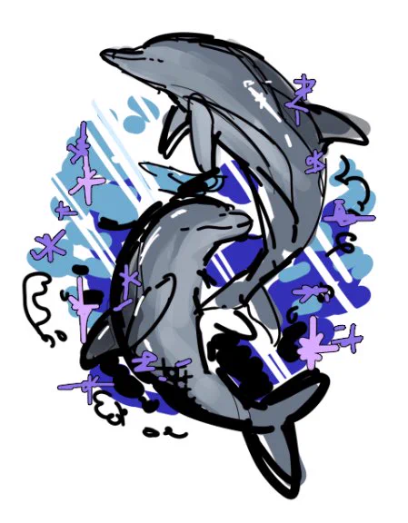 イルカ ラフ グレーって切り絵でどう表現するんだ…
