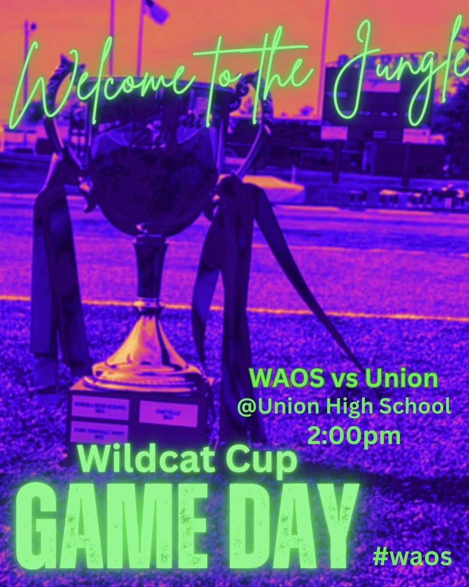 Coachguns's tweet photo. 2026 Wildcat Cup✨
Round One
~
WAOS vs Union
@ Union High School
~
Welcome to the Jungle🐅✨
~
#waos https://t.co/NysUoY1n7f