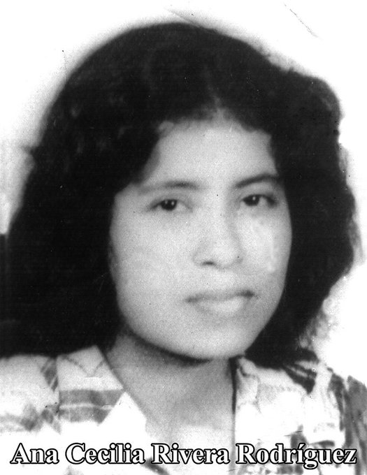 HistoriasAl_SV's tweet photo. 28/04/1982. Son asesinadas Zenaida Marroquín y Ana Cecilia Rivera Rodríguez. Elementos de la Policía Nacional se presentaron a la casa de Ana Cecilia quien era catequista y la sacaron por la fuerza junto con Zenaida. Tiempo después aparecieron sus cuerpos torturados y degolladas. https://t.co/Zd9SupgZ7J