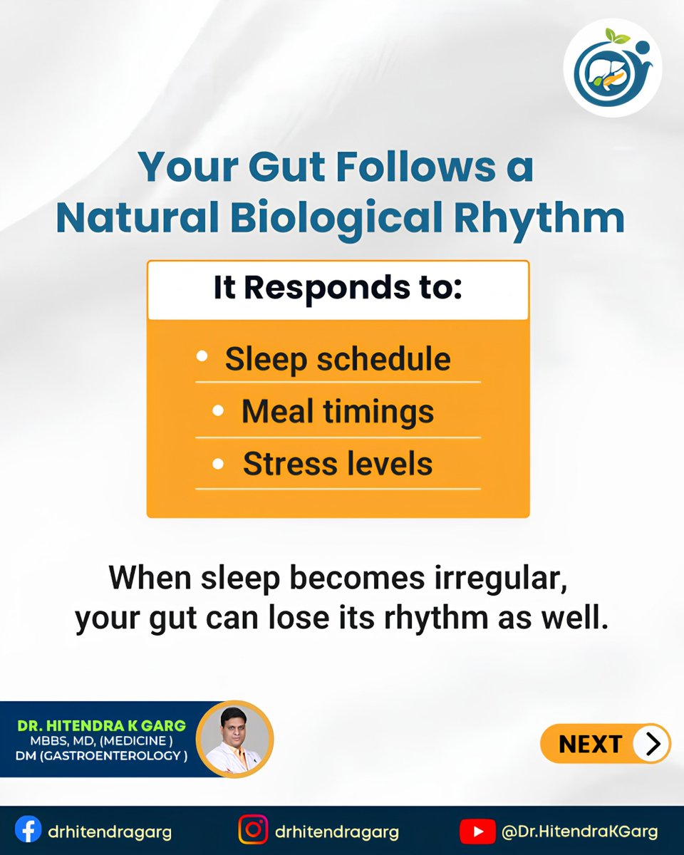 DrHitendraKGarg's tweet image. Sleeping late and waking up tired? 😴 Your gut health could be affected too. Irregular sleep may cause bloating, acidity &amp;amp; slow digestion. Fix your routine, support your gut. 💙 

Visit: drhitendrakgarg.com

#GutHealth #SleepHealth #DigestiveHealth #HealthTips