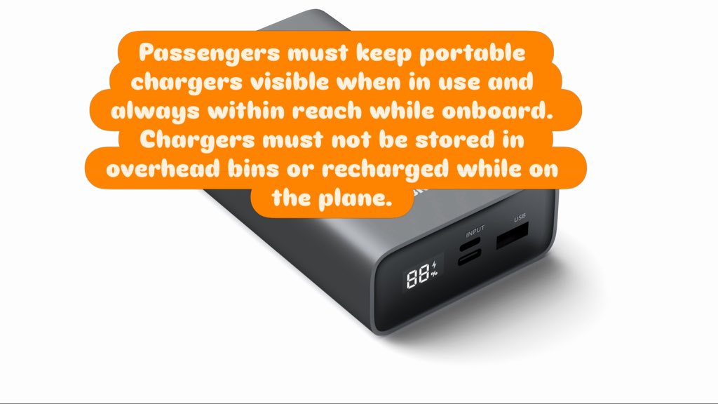 nextflyapp's tweet image. 🪧AmericanAir is limiting flyers to two power banks starting May 1st--each can’t exceed 100 watt-hours

#Powerbank #flight #airline #Americanairline