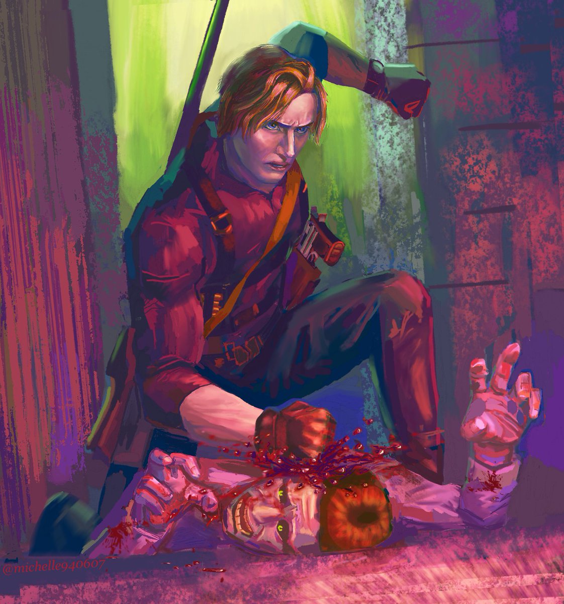 Michelle940607's tweet photo. "Scuse me"

This is the second fixed version. After I made his right hand small in the first one His right arm seemed elongated. I shortened it and fixed minor things
#LeonKennedy  #RE9  #ResidentEvilRequiem 
#ResidentEvil #LeonKennedyFanart #ResidentEvilFanart https://t.co/VsWCbaUFJQ