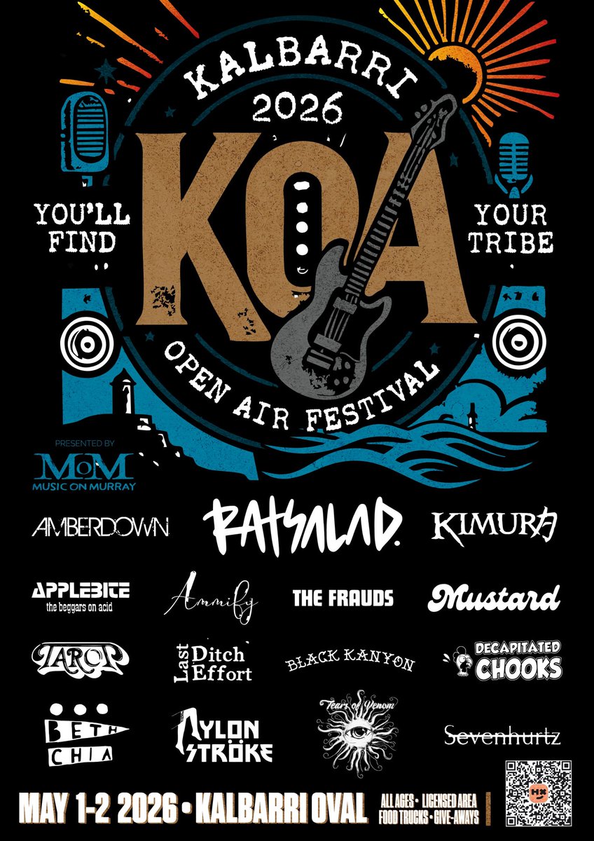Applebitebeggar's tweet photo. This weekend we can't wait 
#musicfestival #koa2026 #rock #grunge #punk #metal https://t.co/hb3si0czV6