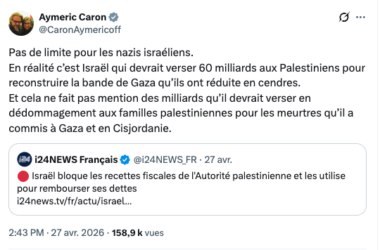 Berentrice's tweet image. C'est ouf ya un élu de la République qui hurle au crime  quand on ose se moquer de son nom et qui s'appelle EXACTEMENT comme ce type qui assimile pépouze l'État juif aux nazis qui ont exterminé 6 millions de juifs pendant la Shoah, comme le plus débile des antisémites.
#dingo