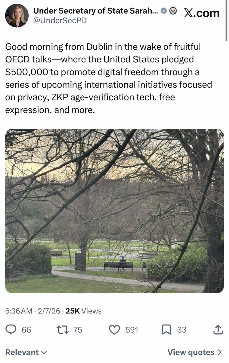 Under Secretary of State Sarah B. Rogers tweet media