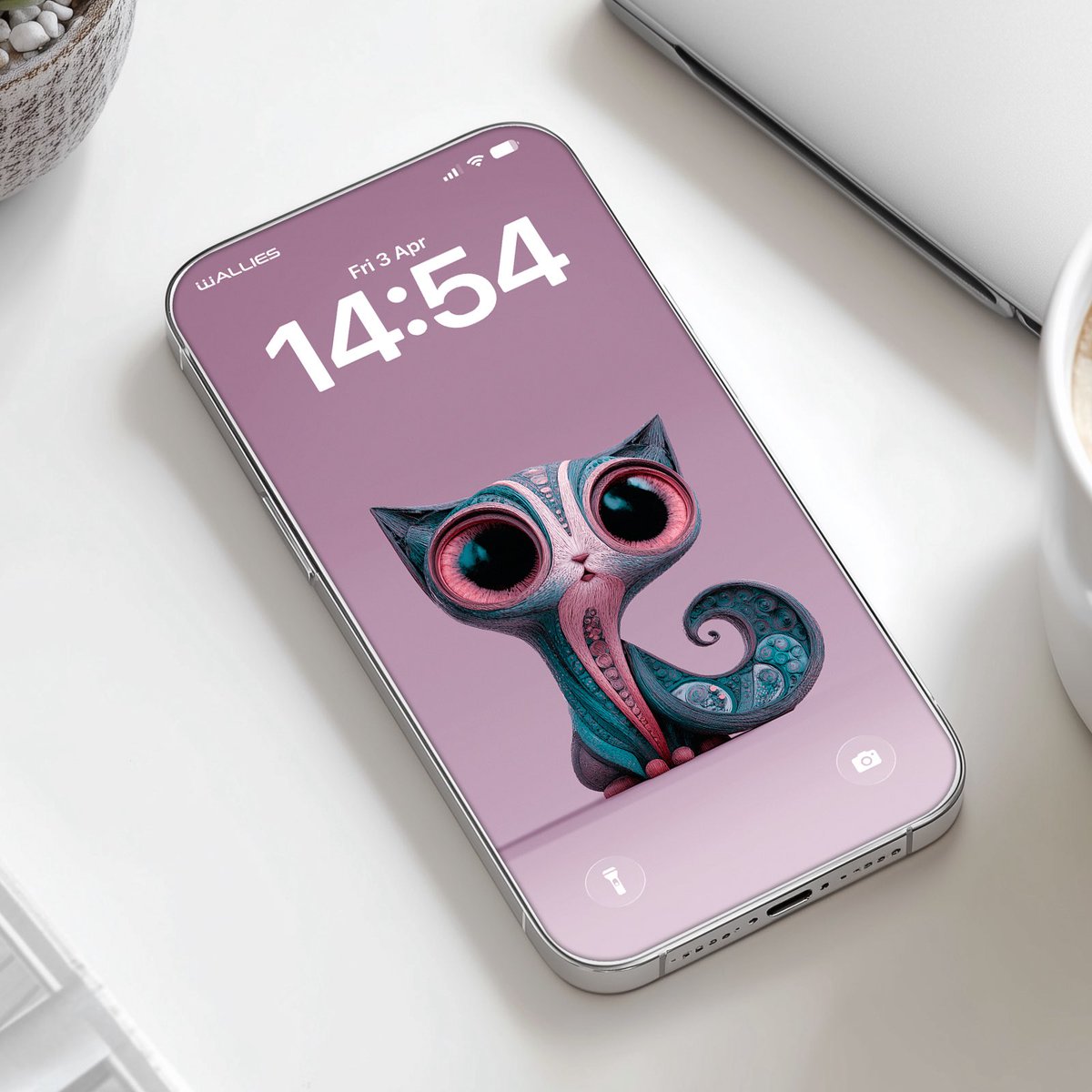 wallies2025's tweet image. Meow  #lockscreen #homescreen #wallpapers #4k #cute #illustration  #animals #cat