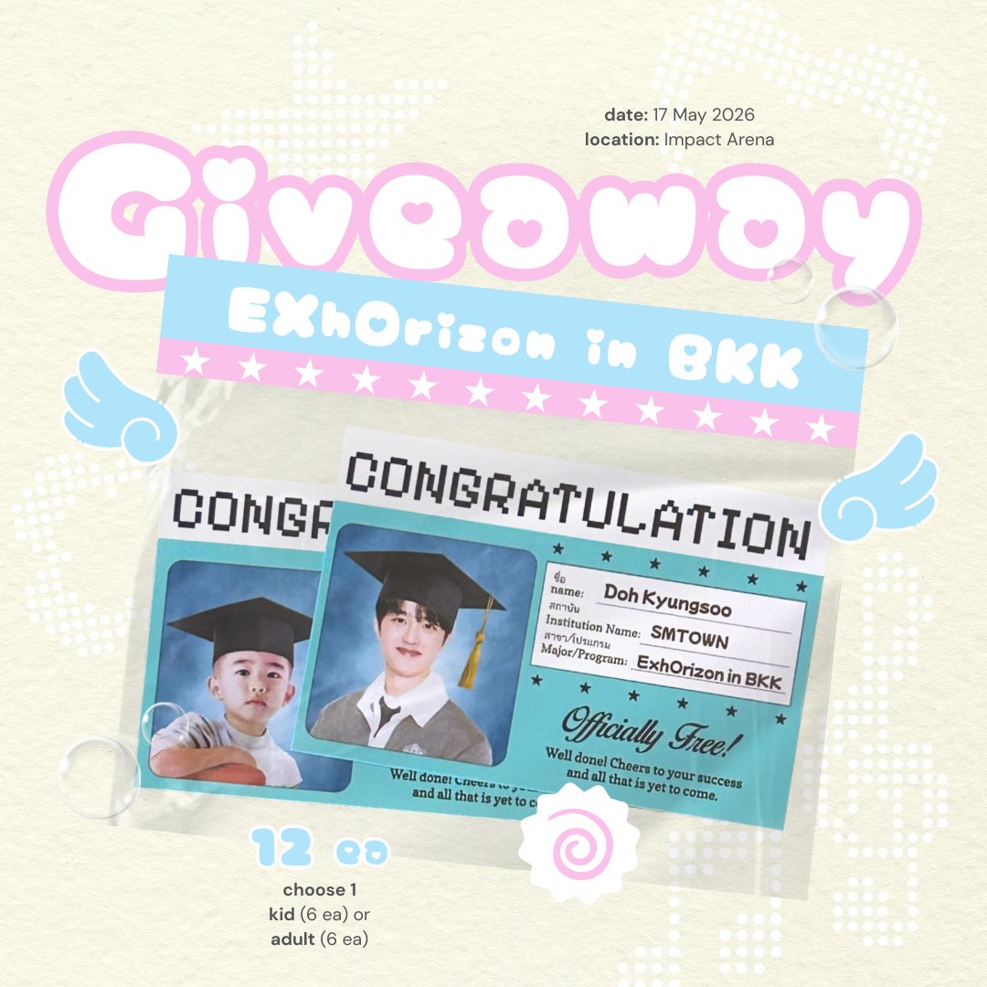 letterntoa's tweet photo. pls kindly rt ᯓ★

📬💌🫧
student id card giveaway ( 🎓♡ )
*only 12 ea

17 May 2026 | time: tba 
at Impact Arena

🐧🤏🏻rt &amp; show this tweet 
more details in mention naka🤍

#EXhOrizon_in_BANGKOK https://t.co/nxjMwATPLm