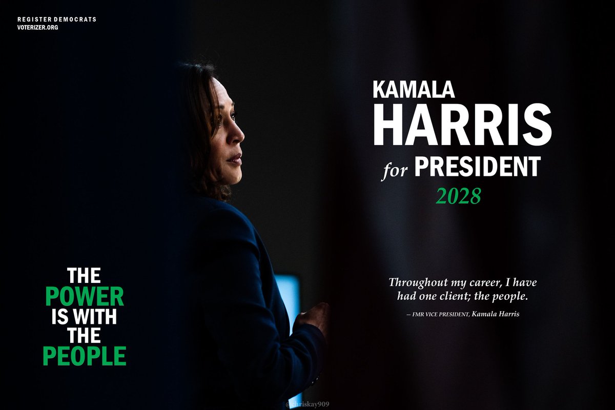 chriskay909's tweet image. WHO AMERICA NEEDS IN 2028...
The former Vice President #KamalaHarris is an inspiration to many—including youth of varying ages, high school students, college students, adults, and seniors across the country and around the world. She stands by the United States Constitution, with