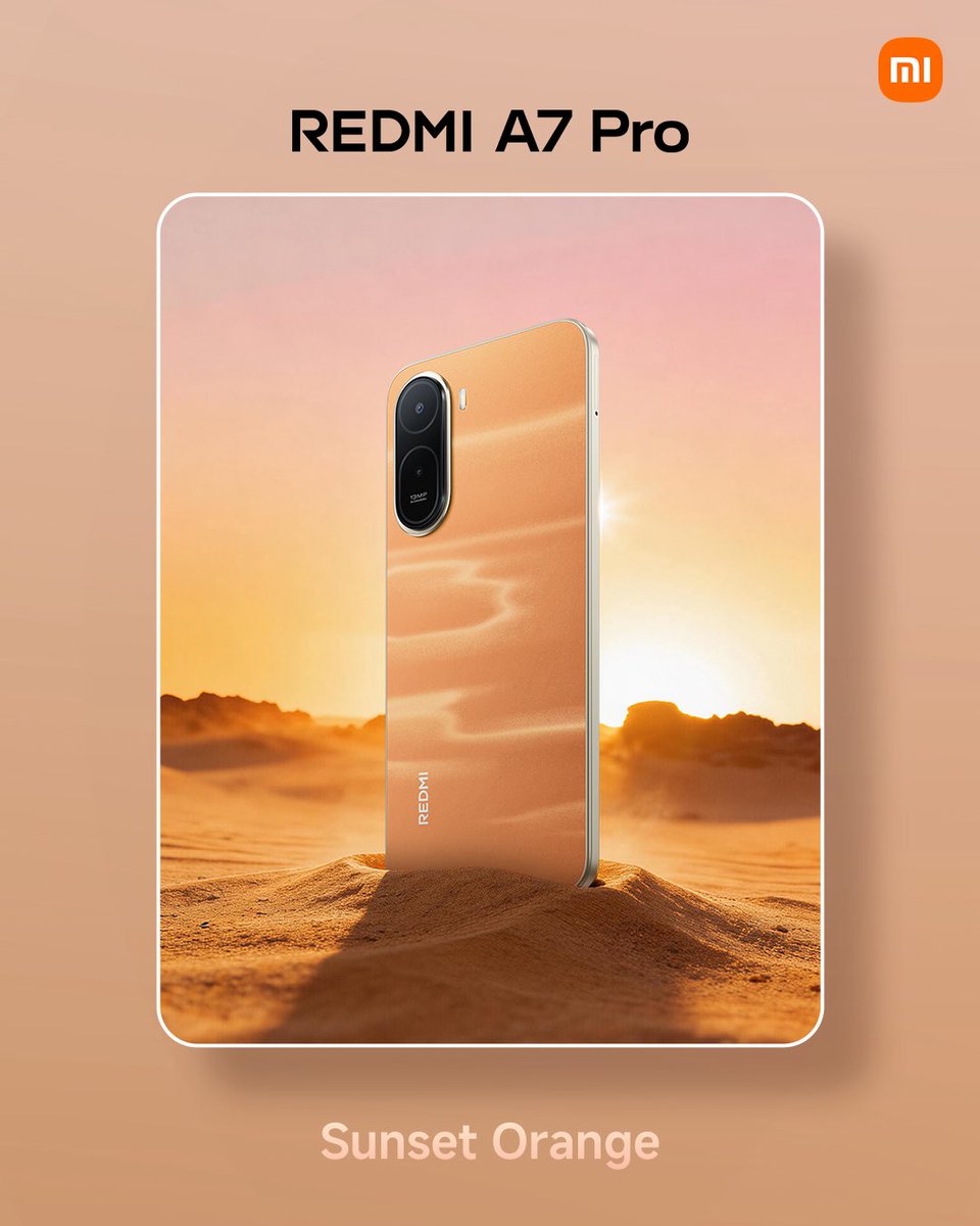 XiaomiGhana's tweet photo. Bold like the sunset. 🔥
Stand out with the Redmi A7 Pro – Sunset Orange — built for performance and designed to turn heads.
Power meets personality.
#RedmiA7Pro #SunsetOrange #BoldStyle #AndroidGhana https://t.co/osGG4inTgh