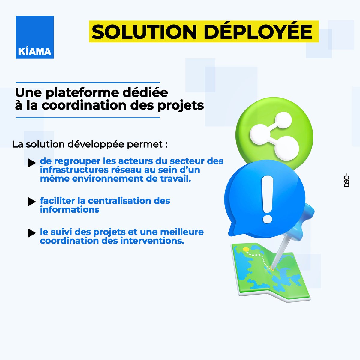 kiamacm's tweet photo. KIAMA S.A x PATNUC | Cadre de Coordination
Déploiement d’une plateforme pour mieux coordonner les projets d’infrastructures réseau au Cameroun
Gouvernance renforcée 📊 Infos centralisées 📁 Suivi optimisé 🔎
https://t.co/s2NnRG45Dx
#KIAMA #TransformationDigitale #Cameroun 🚀 https://t.co/PzjZckYG8Q