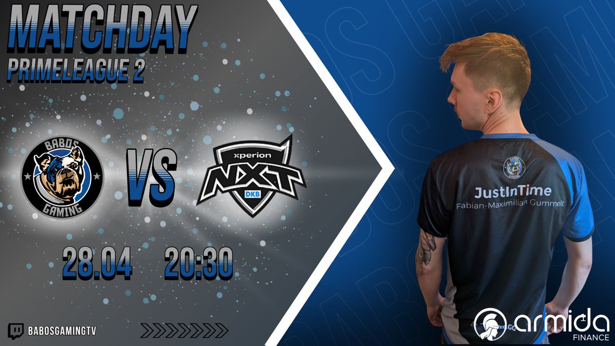BabosGaming's tweet photo. 🚨MATCHDAY LIGA 2.1🚨

We start our split today with our first match of the season.🎉

🆚 @DKB_XPERION_NXT 
⏰ 20:30 CEST 
📺 https://t.co/jB8G2DZBH2
🎙️ @Allisrem &amp; @Chopcup3  

Our lineup:
@Eyliph_lol 
@JiT_lol1 
@PorowithCookie 
@AustrianMarth 
@richulol https://t.co/OhgJAiCvCo