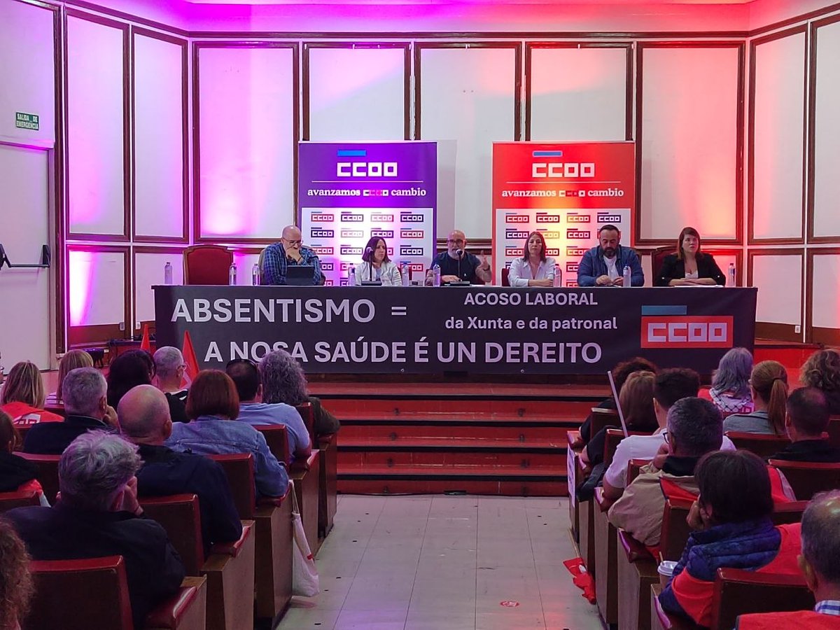 ccoogalicia's tweet image. 👉 Antes de marcha celebrouse unha ateigada asemblea para que desde os distintos sectores se explicase a situación, cunha diagnose compartida: falta de prevención, sobrecarga de traballo, mutuas que lavan as mans, colapso na sanidade pública.

#TraballarSIEnfermarNON