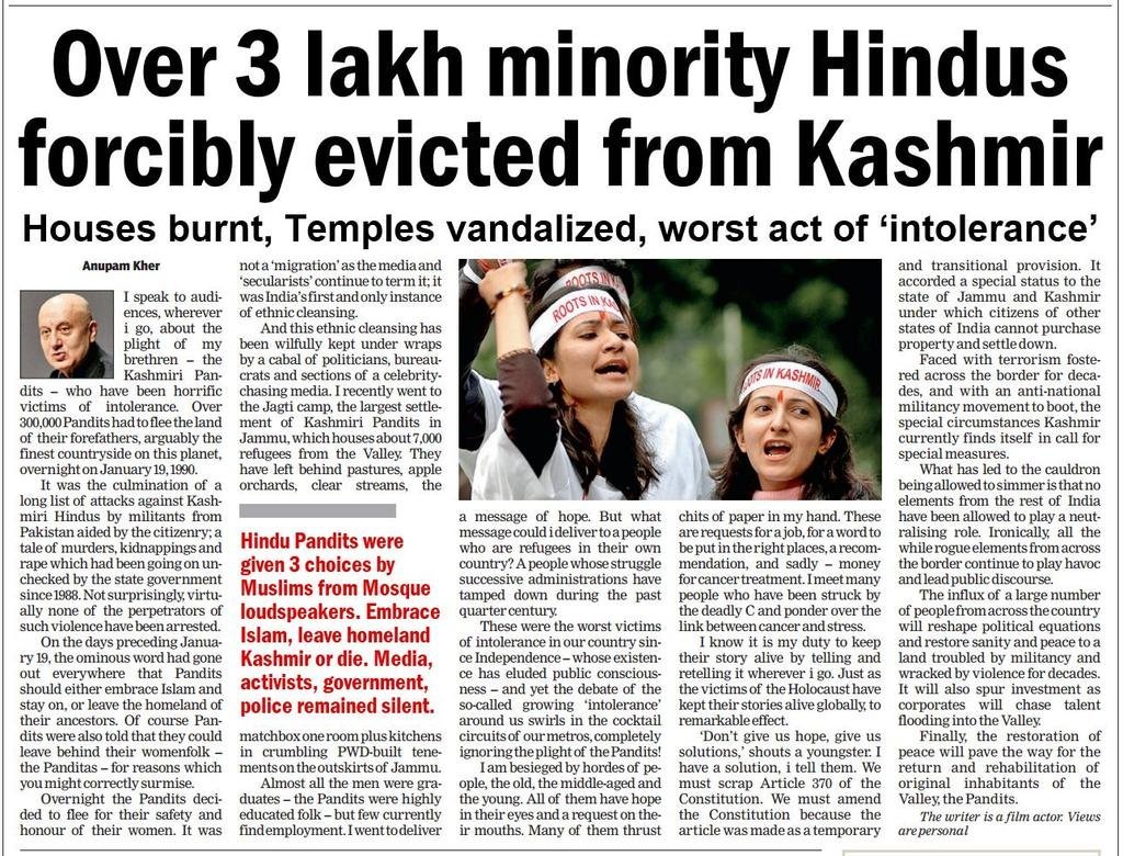 rishibagree's tweet photo. Over 3 lakh Kashmiri Hindus became refugees in their own country. Their ancestral land is now almost Hindu-free.

This is not ancient history. This is what happens when the majority ignores reality, votes for “secular” vote-bank politics, and lets radical elements grow unchecked.

If Hindus don’t vote wisely for parties and leaders who put national security, uniform laws, and India’s civilizational identity first, they will face Kashmir’s fate.
Your vote is not just for a government.
It is for the survival of Hindu civilisation in Bharat.
Don’t repeat 1990.

Vote like your future depends on it,  because it does.