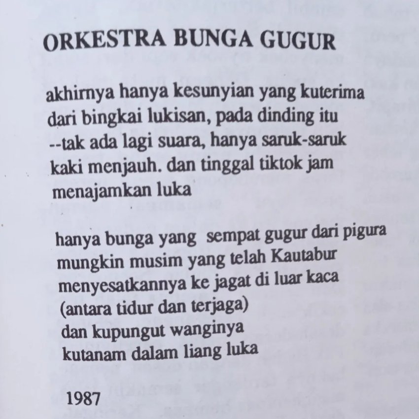 milenasukalaut's tweet photo. Dorothea Rosa Herliany; https://t.co/xiyuS6ES4F