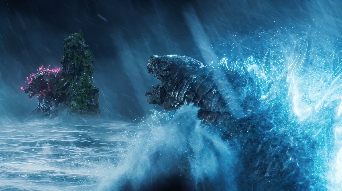 Godzilla vs Titan X 4K Remaster Poster.