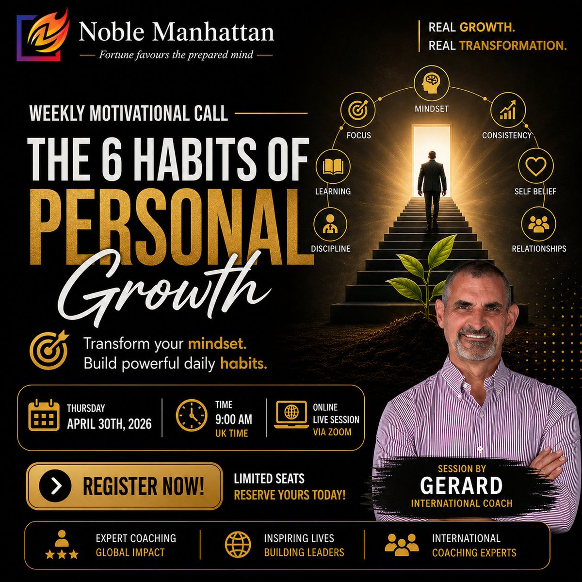 gerardodonovan's tweet image. Most people want growth… This week’s Weekly Motivational Call reveals:📷 The 6 Habits of Personal Growth that can completely shift your life. 📷 Don’t miss it. Register here to join: coaching-blog.com/weekly-motivat…
#PersonalGrowth #SelfImprovement #MindsetShift #SuccessHabits