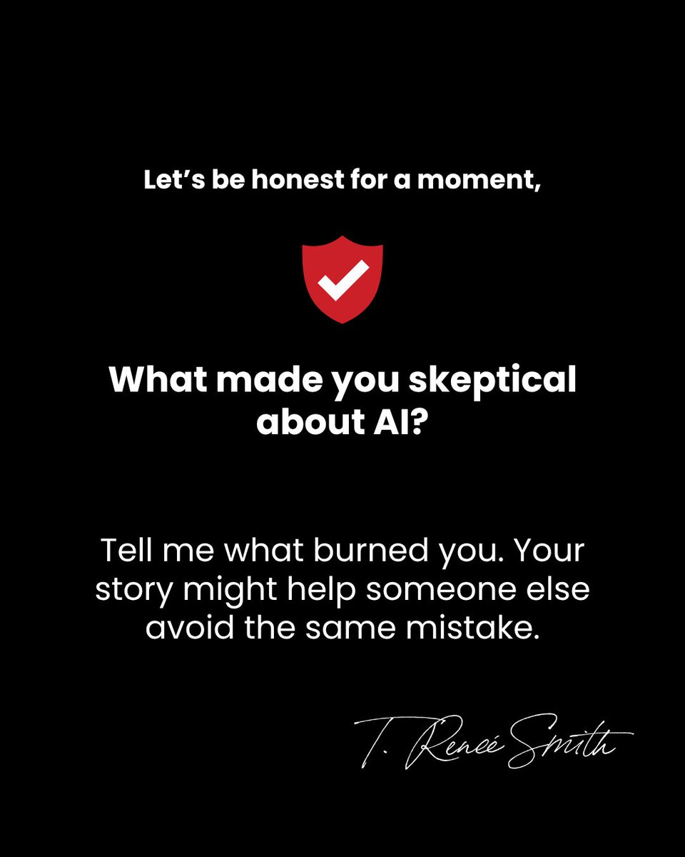 Someone commented on our ad last week.

The skepticism is not about AI. It is about the hype surrounding it.
After 30 years with leaders and organizations, real transformation never came from a tool. It came from strategy, mindset, and process.

What made you skeptical — AI or