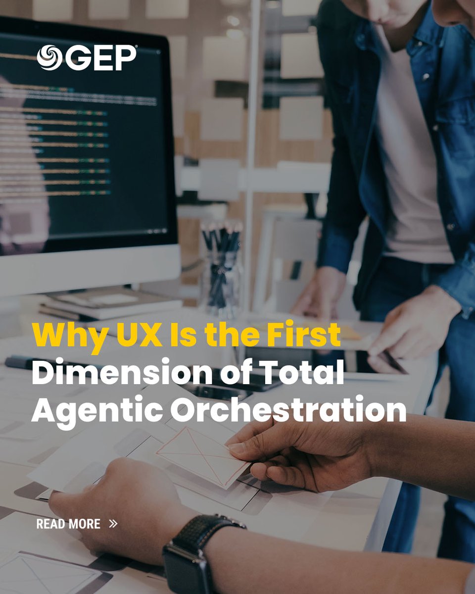 GEP_Worldwide's tweet image. Bad #procurement #UX doesn't just annoy people, it kills compliance. When employees go around the system, spend disappears and data gaps follow. #GEP's Total Agentic Orchestration fixes the experience first. See how: bit.ly/4eIhyO8