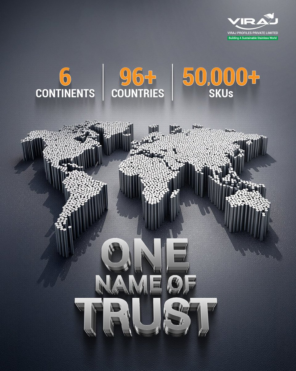 virajprofiles's tweet image. True trust is built through performance delivered consistently. Across geographies and industries, Viraj Profiles continues to be a partner relied on for quality, scale, and dependability.

#virajprofiles #stainlesssteelmanufacture #madeinindia #stainlesssteel