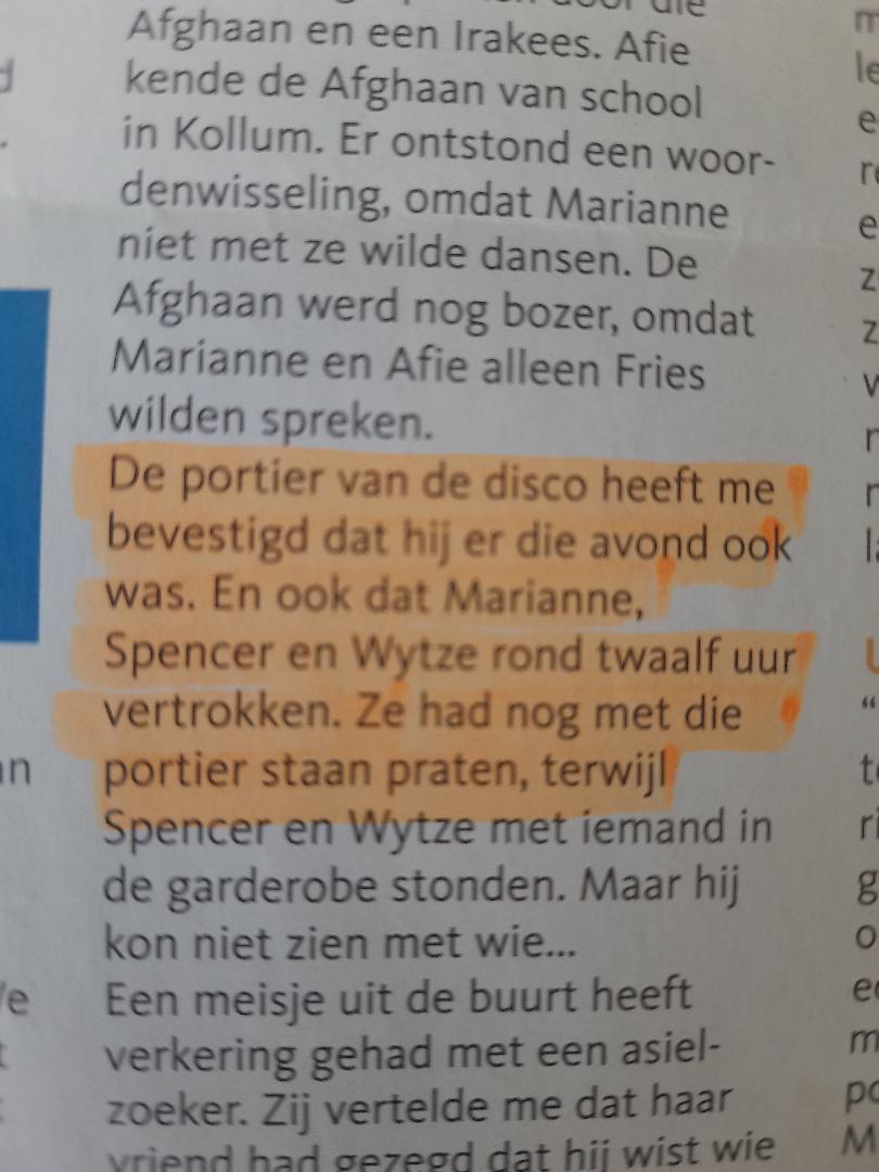 #Onvoorstelbaar zaak Marianne Vaatstra; ongeveer deze dag in 1999 had de vriend van Marianne Vaatstra een telefoongesprek met haar waarin hij haar ( wat haar moeder hoorde) een taxi voor de nacht van koninginnedag beloofde. Zij heeft die nacht niet gefietst!