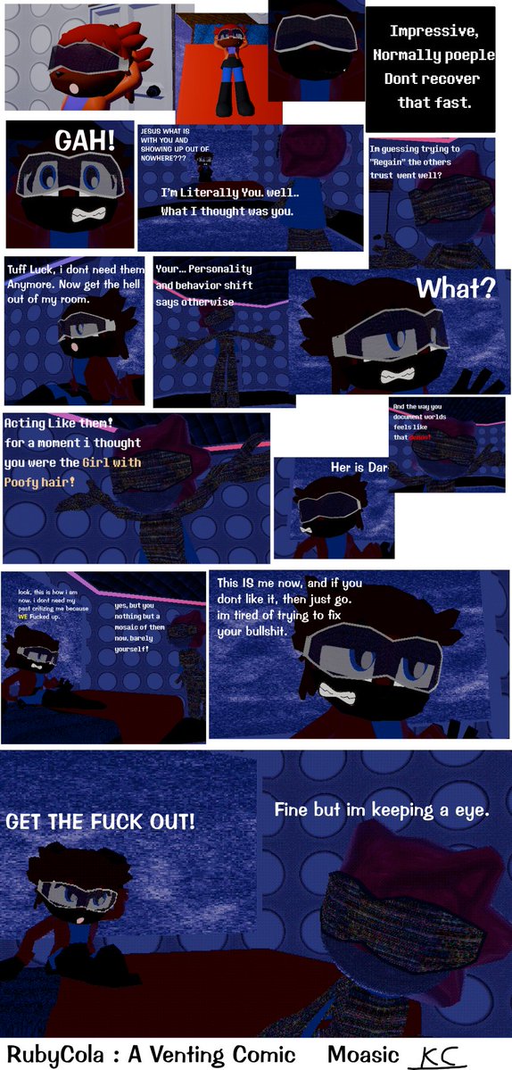 TheRealKlashie's tweet image. Sadly NOT a Virtua and Deva #Comic This time but its a vent Comic.. kinda. the uncompressed version is at discord.gg/MGmNwvBkhH tho. #art #vent