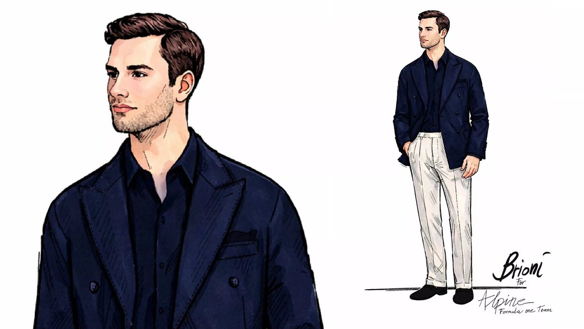 LucianoYoma's tweet photo. BWT Alpine Formula One Team and Italian luxury brand Brioni today announce their partnership, introducing its sartorial excellence to the pinnacle of motorsport.

The collaboration brings into dialogue two disciplines driven by precision and performance, where savoir-faire and engineering converge through a shared pursuit of excellence. #AlpineF1 #F1