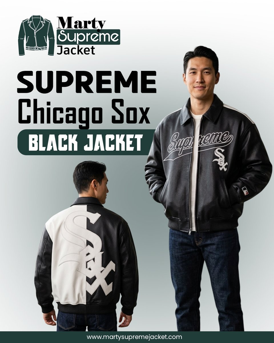 TheMartySuprem's tweet image. Own The Streets With The Supreme Chicago Sox Black Jacket. A Masterpiece Of Sport Heritage And Modern Street Culture For The Ultimate Fit.⚾

Shop Now: turnurl.com/KLYSO

#MartySupremeJacket #SupremeChicagoSox #Varsity #Fashion #MensStyle #PremiumOuterwear #LimitedEdition