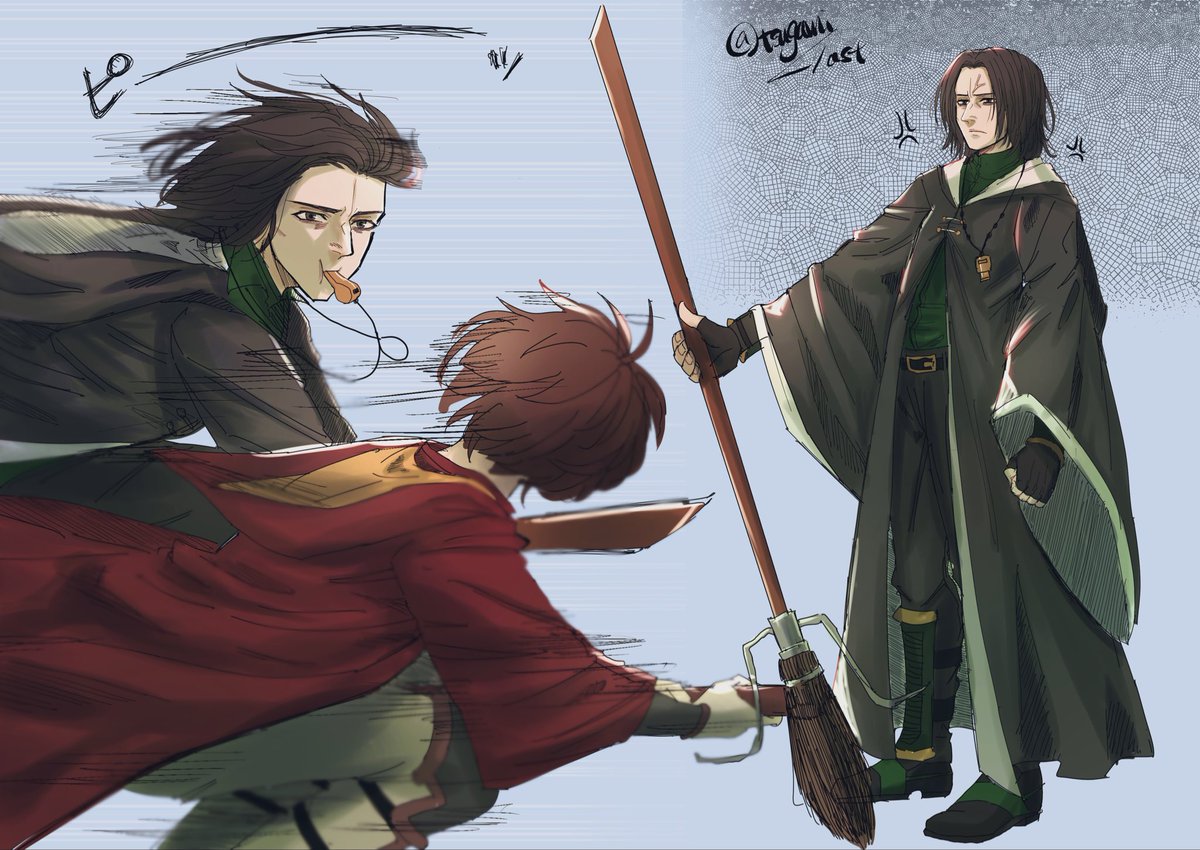 tsugumi_last's tweet photo. 私のクディッチ審判スネイプ。4枚揃った！ててーーーん！！！
#severussnape https://t.co/upQ7H887YK