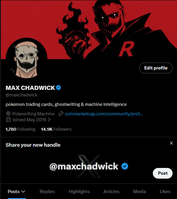 MAX CHADWICK tweet media