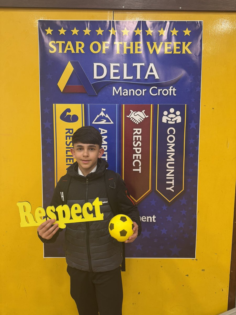 ManorCroft_PE's tweet photo. 🌟SOW🌟 

Harris J for the respect shown in H&amp;F lessons. 100% effort 100% of the time always 💪🏼 Well done 👏🏼 

#TeamMCA 
@DeltaManorCroft https://t.co/e3yBUiig3n
