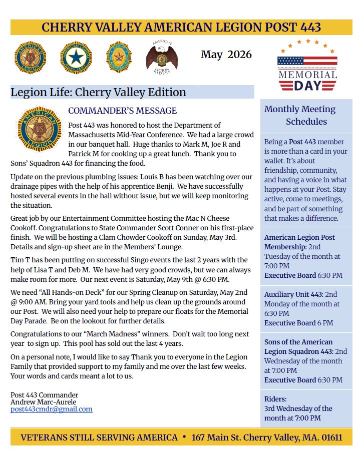 Cherry Valley American Legion Post 443 tweet media