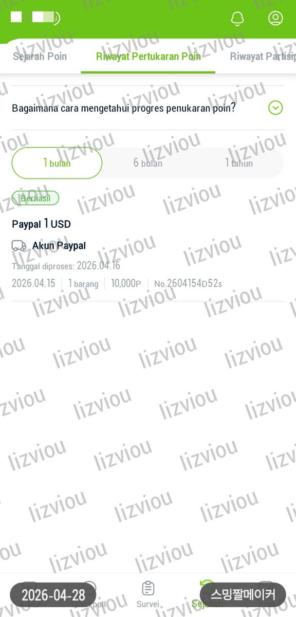 lizviou's tweet image. Hasil konsisten isi survey akhirnya membuahkan hasil lagi bulan ini. 25k masuk ke Dana dan $1 masuk Paypal! 🥳 Lumayan buat nambahin saldo. 

#survey #zonauang #freelance #receh