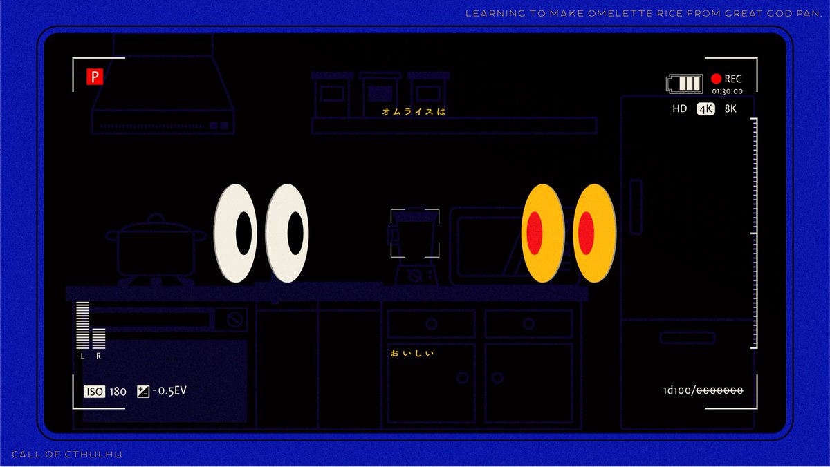 ❖ ❖ ❖

𝗖𝗼𝗖𝟲𝘁𝗵
『　パンの大神にオムライス習うだけ　』 

探索者はパンの大神に白いキッチンスタジオに招かれオムライスを習う
1d100/即死が振れる料理番組風の脳破壊系茶番シナリオ(※ロストしません)
自陣継続•KPC可💫

shinyojurin7.booth.pm/items/6001335

❖ ❖ ❖

#一晩で遊べるシナリオ企画