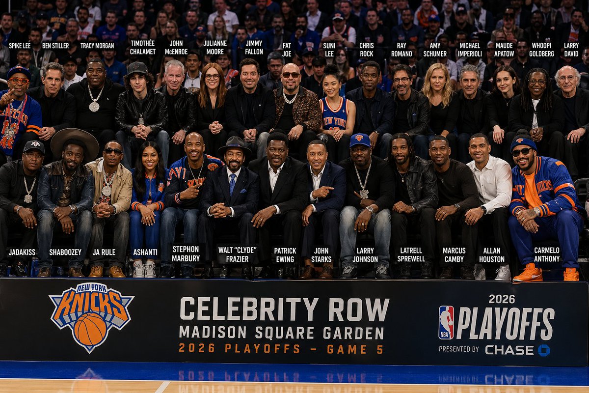 NYK_Mentality85's tweet image. One thing about Madison Square Garden that I've always loved since my childhood days of being a kid while watching my Knicks play on TV dating back to the early 1990's is celebrity-row and that's because no arena brings out their ballers and celebrities quite like #MSG does it.