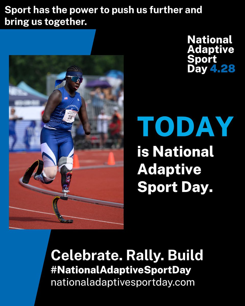 MoveUnitedSport's tweet photo. Today is #NationalAdaptiveSportDay. 
Celebrate disability sport. Rally your community. Build an inclusive world. Athletes, advocates, and organizations are coming together to show the world what's possible when everyone is included.
Sign the pledge: https://t.co/H8JA8hqjVc https://t.co/8pvDHVZ86Z