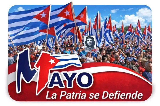 Este #1Mayo todos al desfile para reafirmar, una vez más, nuestro compromiso con la defensa de la Revolución. 
#LaPatriaSeDefiende 
#CubaVencerá