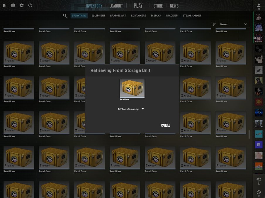 adsyyycs2's tweet photo. Dear @valvesoftware @CounterStrike 

Please improve the quality of life for retrieving and depositing items into storage boxes.

- Ability to drag and highlight many items quickly?
- Select All option?

RT SO THEY SEE THIS

I think everyone in the community wants this <3 https://t.co/ktqIO5tHOk