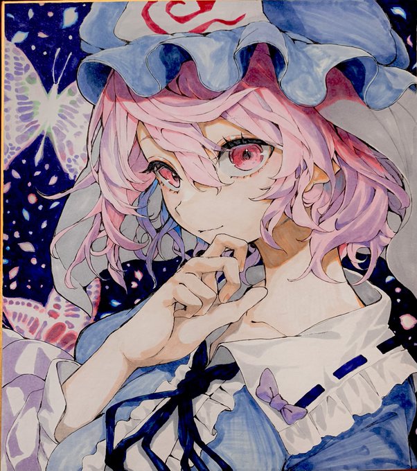 幽々子色紙初めて描いた!
美〜 
