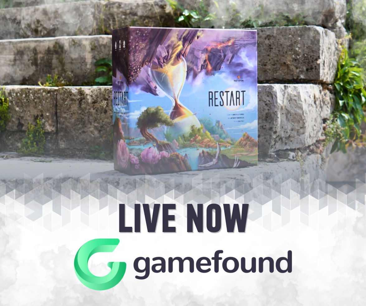 teetotumgames's tweet image. Restart is now live on Gamefound! Join us for a fun campaign full of surprises. Back now to be part of this amazing journey! Link in profile💬

#gamefound #boardgames #timetravel #restart