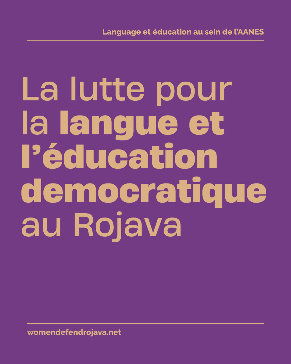 Riseup4RojavaFR's tweet photo. 1/2 L'enseignement en kurmanji, la langue maternelle de la communauté kurde du Rojava, est l'un des points de discorde dans les accords relatifs au processus d'intégration. 

Le gouvernement de transition tente de réduire les cours de kurmanji à deux heures par semaine.⬇️ https://t.co/4L6l7uIKJD