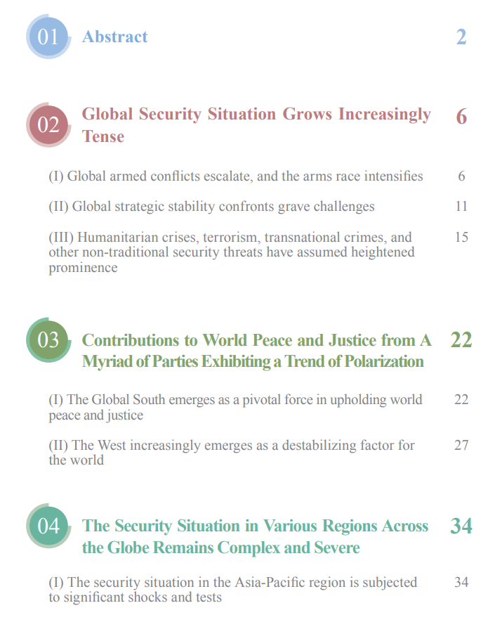 anshu217's tweet photo. Chinese assessment of Global Security Situation 2025
PRC: China Institute of International Studies under Ministry of Foreign Affairs issues "Report on the Global Security Situation (2025)"
pdf available at https://t.co/ouD68alVq5
Key takeaways
1. India finds a mention 12 times in 86 page document (4 additional times in reference etc). The first mention "In the meantime, India and Pakistan have witnessed the most severe confrontation in over two decades"
2. Chinese claim that "Amid the India-Pakistan tensions, India launched attacks in proximity to Pakistan’s #nuclear installations"
3. On #Quad & US relations- "Although a QUAD summit has yet to convene, the United States and India have not ceased deepening their military cooperation. US Secretary of Defense Hegseth reiterated that India remains Washington’s partner of choice in defense cooperation."
4. Chinese take on Operation #SINDOOR
"The turbulent situation in South Asia intensifies India and Pakistan have found themselves ensnared in the most intense military clash in over two decades. On April 22, an assault was perpetrated by armed militants against tourists in Pahalgam town, situated within Indian-controlled Kashmir. India unilaterally linked the incident to Pakistan and adopted a series of measures including the suspension of the Indus Waters Treaty (IWT) and the revocation of visas for Pakistani citizens. Pakistan denied the allegations and took reciprocal countermeasures, leading to an escalation of military confrontation between the two countries. On May 7, India initiated a military attack dubbed Operation Sindoor, which was met with an immediate retaliation from Pakistan. By the evening of May 10, a ceasefire agreement was reached, with both countries consenting to an immediate cessation of hostilities. As both India and Pakistan possess nuclear weapons, the risk of their military conflict escalating into a nuclear confrontation has sparked concerns from the international community."
Contents photos below