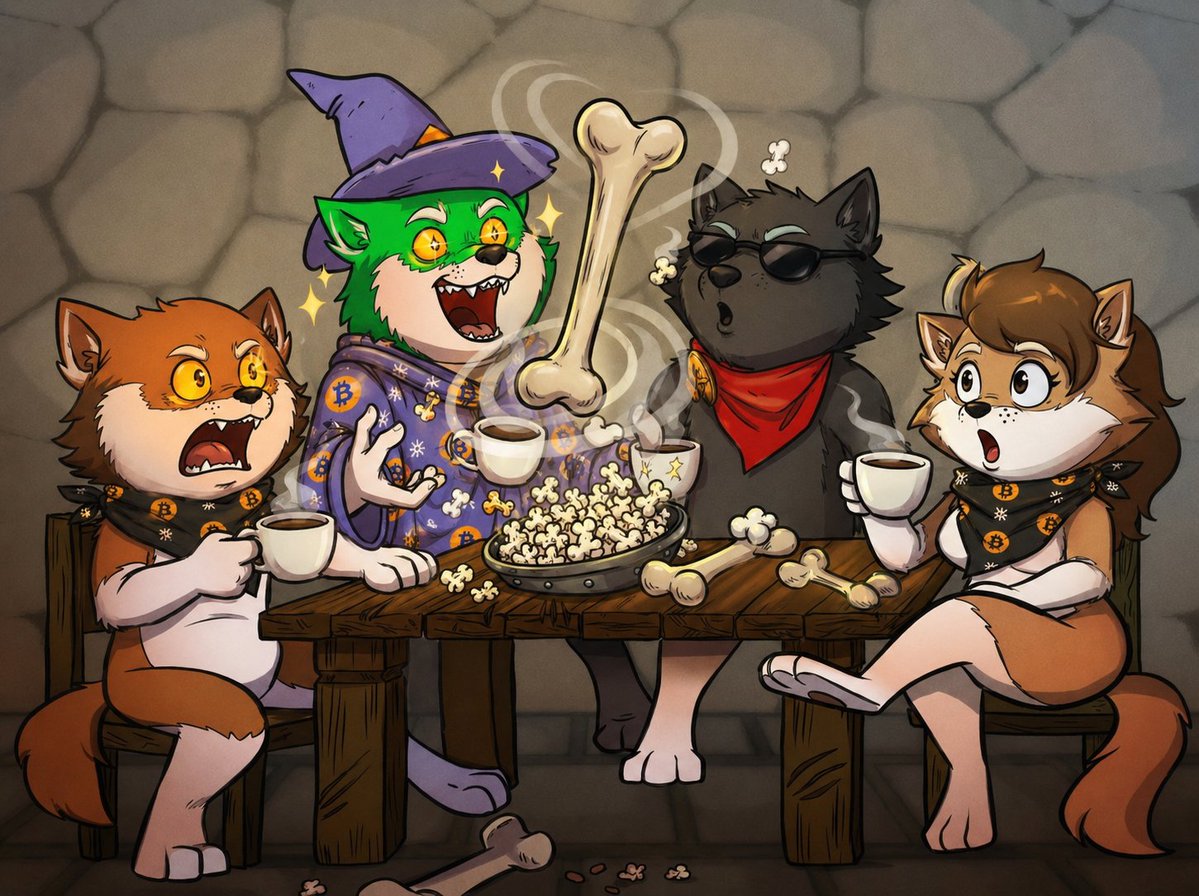 Lobo_Pieralini's tweet image. Bone logic officially broke. 🦴✨The Wolf Pack doesn’t follow reality… reality follows the pack.When the table starts cooking magic and the bones start floating, you know something wild is coming.Stay weird. Stay hungry. Stay $LOBO.#LOBO #WolfPack #Bitcoin #Runes #Crypto