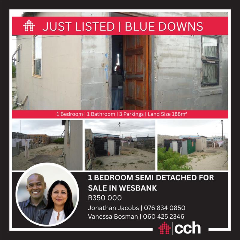 CCHHomes's tweet image. ✨JUST LISTED | Wesbank, Blue Downs – R350 000

This home offers a fantastic opportunity for those looking to enter the property market or invest in a space with room to grow.

View: cch.co.za/results/reside…

#CCH #bluedowns #wesbank #houseforsale #jonathanjacobs #vanessabosman