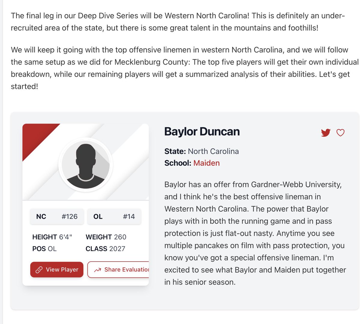 dunk56's tweet photo. Proud of @BaylorDuncan getting some ink by @PrepRedzone @pepman704 Big June Camp Season coming up for the Big Fella! #BOLO #70 coming in HOT.  Weight 285! https://t.co/wIlzMz8Cid
