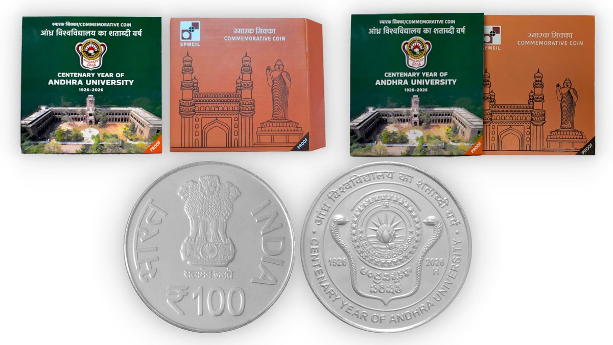 CoinsTalk's tweet photo. Hyderabad Mint Begins Bookings for Andhra University Coin Sets. More Info: https://t.co/6yDTcNrvuM
#AndhraUniversity #AU100 #100YearsOfAU #Numismatics https://t.co/BM0XfFAZ1X